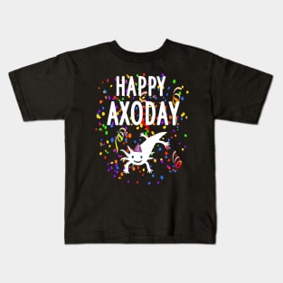 Happy Axoday Axolotl Day Mexican Salamander Kids T-Shirt